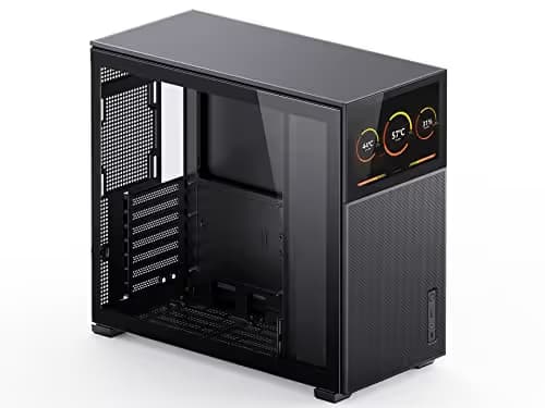 Jonsbo D41 ATX Mid Tower Black with Mesh Screen, Tempered Glass Side Panel, USB 3.2 Gen 2 Type-C, and USB 3.2 Gen 1 Type-A image