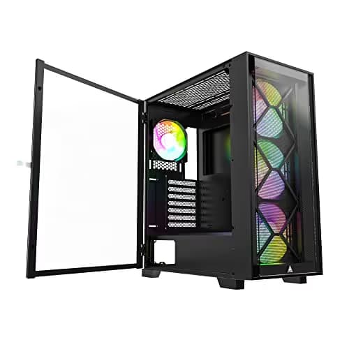 Montech AIR 1000 PREMIUM ATX Mid Tower Black Tempered Glass Side Panel image