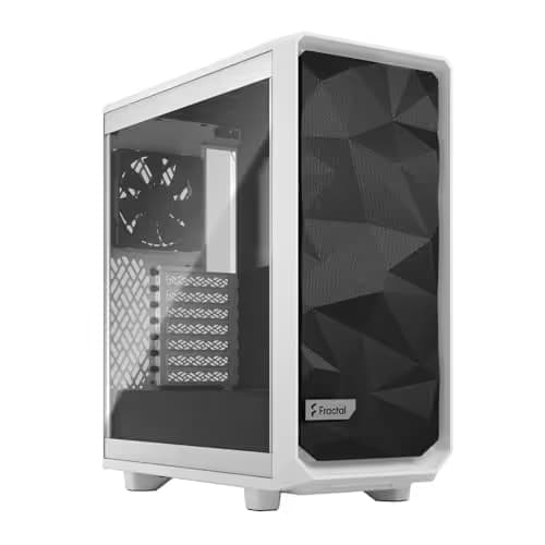 Fractal Design Meshify 2 Compact ATX Mid Tower White Clear Tempered Glass image