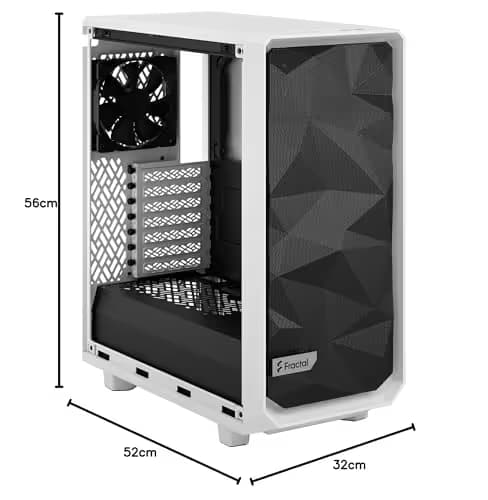 Fractal Design Meshify 2 Compact ATX Mid Tower White Clear Tempered Glass image