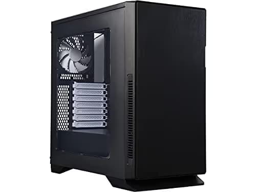 DIYPC Silence ATX Mid Tower Black with Acrylic Side Panel and USB 3.2 Gen 1 Type-A, USB 2.0 Type-A image
