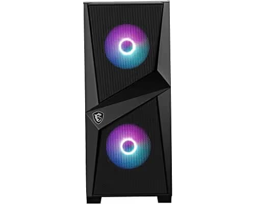 MSI MAG FORGE 100R ATX Mid Tower Black Tempered Glass Side Panel USB 3.2 Gen 1 Type-A image