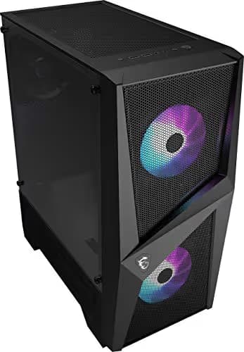 MSI MAG FORGE 100R ATX Mid Tower Black Tempered Glass Side Panel USB 3.2 Gen 1 Type-A image