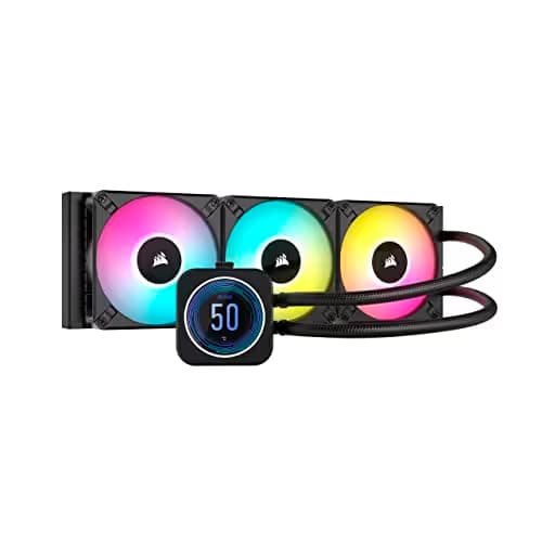 Corsair iCUE H150i ELITE LCD XT Water 360mm LCD 65.57 CFM Black main image