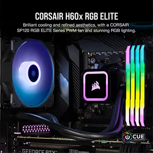 Corsair iCUE H60x RGB ELITE Water 120mm Black image