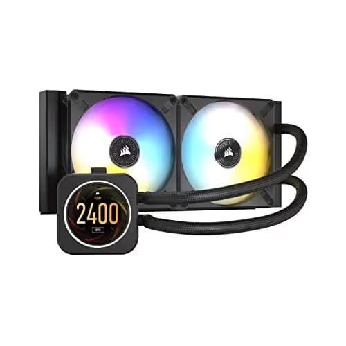 Corsair iCUE H100i ELITE LCD Water 240mm Black image