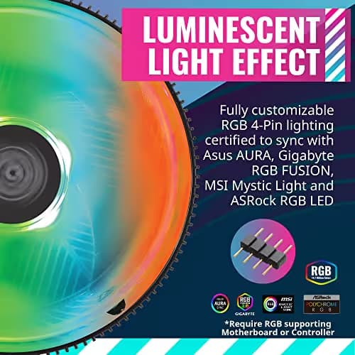 Cooler Master i71C Air RGB 37 CFM Rifle Bearing Black image