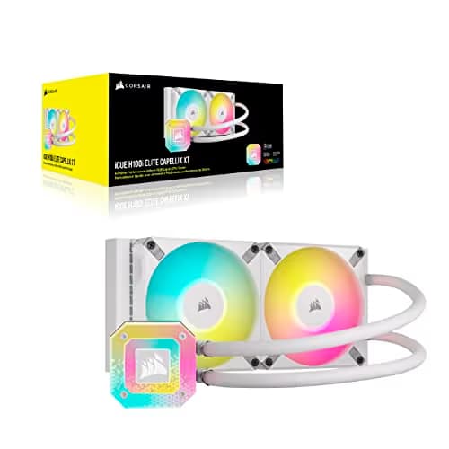 Corsair iCUE H100i ELITE CAPELLIX XT Water 240mm 65.57 CFM White image