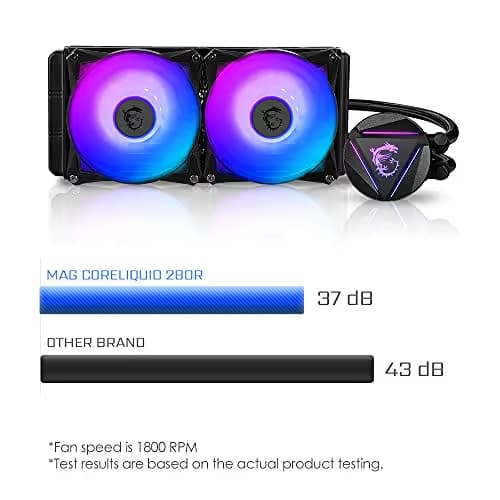 MSI MAG CORELIQUID R 84.36 CFM Water 280mm Black image