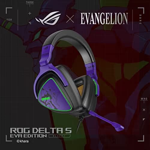 Asus ROG Delta S EVA Edition Closed Purple / Green Gaming Headset image