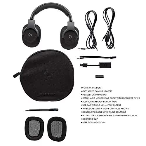 Logitech G433 Black Open 7.1 Channel Gaming Headset image