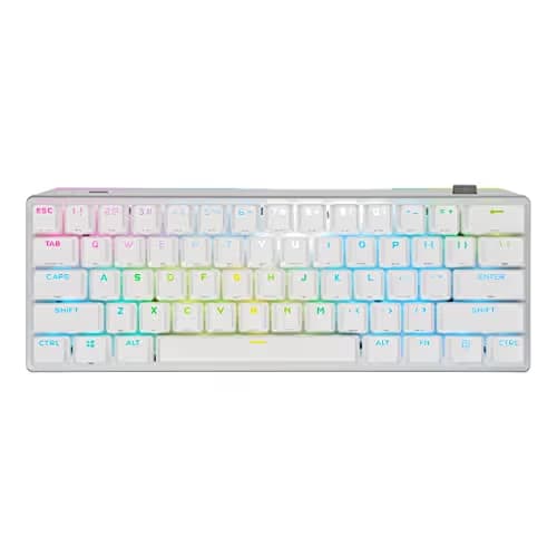 Corsair K70 PRO MINI RGB Bluetooth/Wired/Wireless Cherry MX Speed Silver Mechanical Gaming Keyboard image