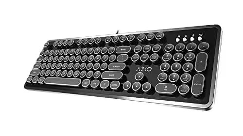 AZIO MK RETRO Standard Mechanical Keyboard with Kailh Blue Switch Wired main image