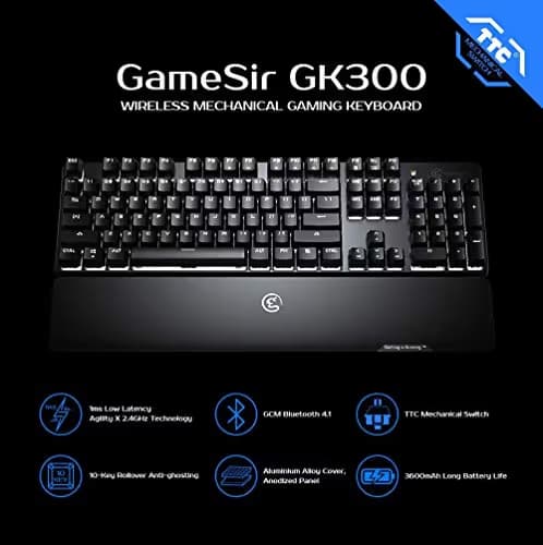 GameSir GK300-GY TTC Blue Wireless Gaming Keyboard image
