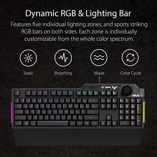 Asus TUF Gaming K1 RGB Wired Gaming Keyboard image