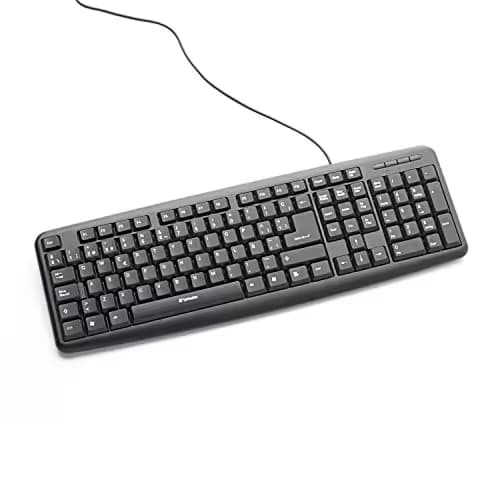 Verbatim 98111 Wired Standard Keyboard With Optical Mouse image