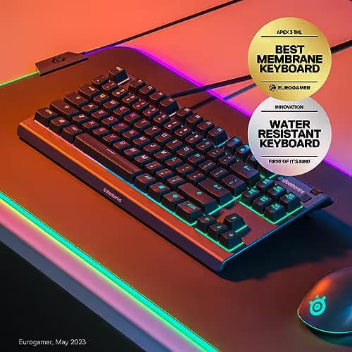SteelSeries Apex 3 RGB TKL Wired Gaming Keyboard-Black image