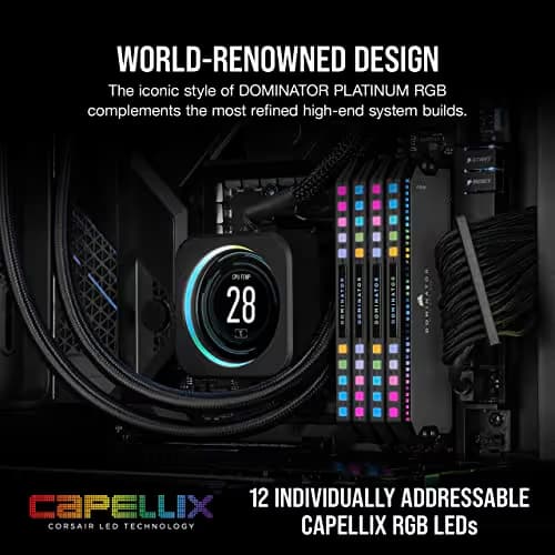 Corsair Dominator Platinum RGB Black DDR5-5600 CL40 64GB (2x32GB) image