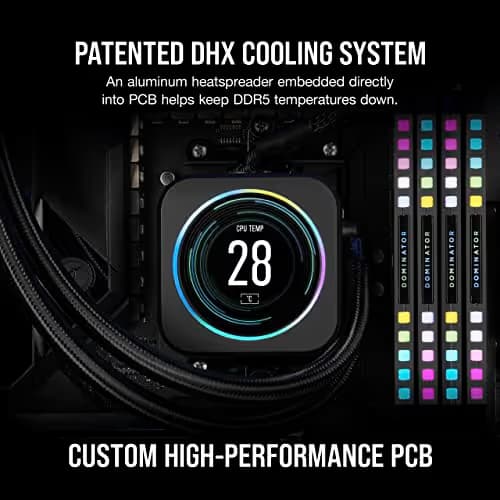 Corsair Dominator Platinum RGB Black DDR5-5600 CL40 64GB (2x32GB) image