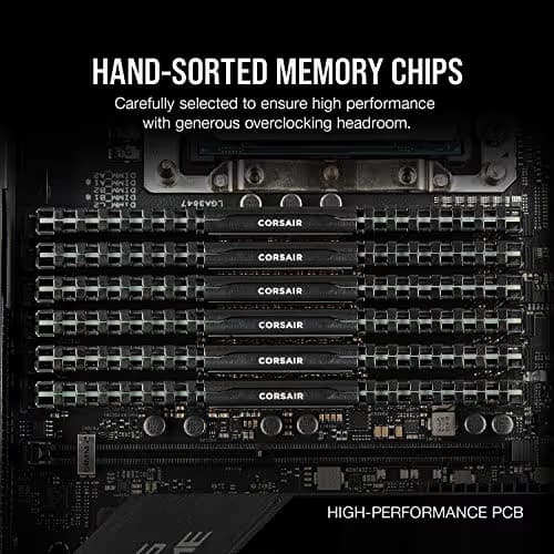 Corsair Vengeance LPX Black / Yellow DDR4-3200 CL16 64GB (2x32GB) image