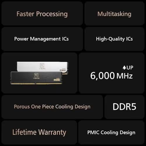 TEAMGROUP T-Create Expert Black DDR5-6400 CL32 32GB (2x16GB) image
