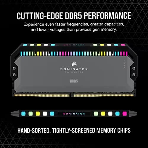 Corsair Dominator Platinum RGB Black DDR5-6000 CL30 32GB (2x16GB) image