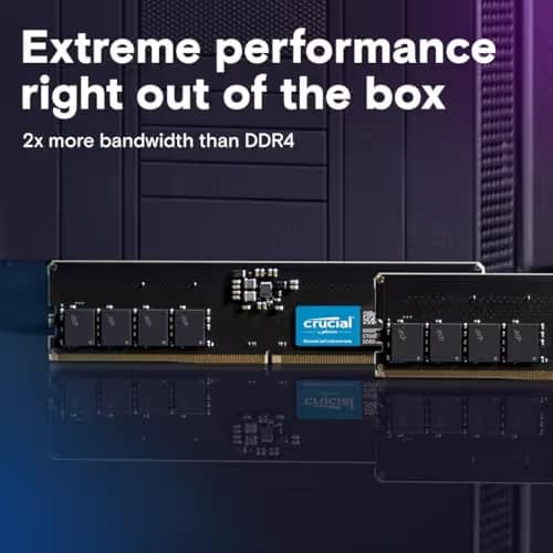 Crucial CT2K16G48C40U5 Black DDR5-4800 CL40 32GB (2x16GB) image