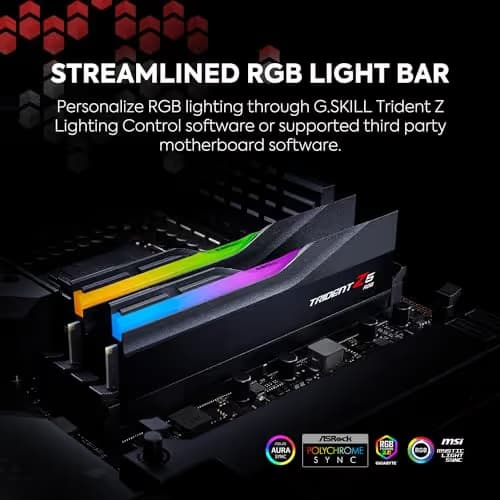 G.Skill Trident Z5 RGB Matte Black DDR5-6800 CL34 96GB (2x48GB) image