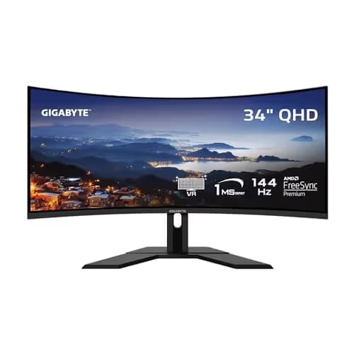 Gigabyte G34WQC A 34" 1440p 144Hz VA Curved Monitor main image