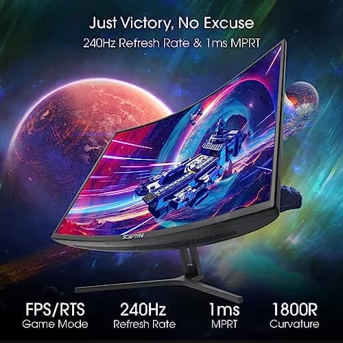 Sceptre C325B-185RD 31.5" 1080p 185Hz VA Curved Monitor image