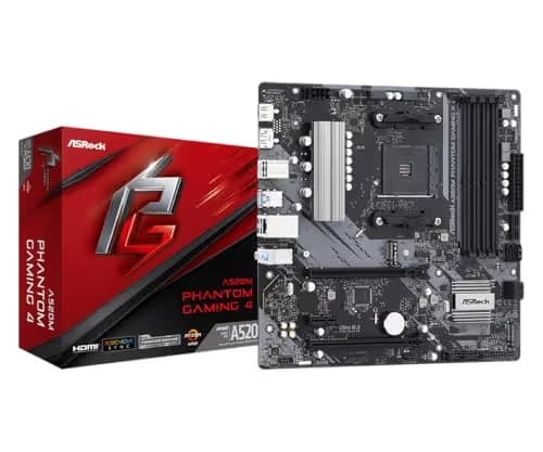 ASRock A520 A520M Phantom Gaming 4 AM4 DDR4 Micro ATX image
