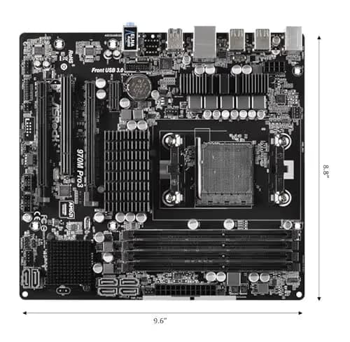 ASRock AMD 970 970M PRO3 DDR3 Micro ATX AM3+/AM3 image