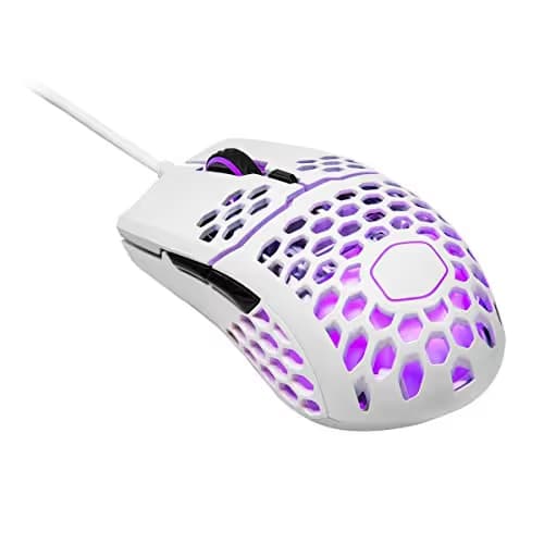 Cooler Master MM711 Glossy White Wired Optical Mouse image