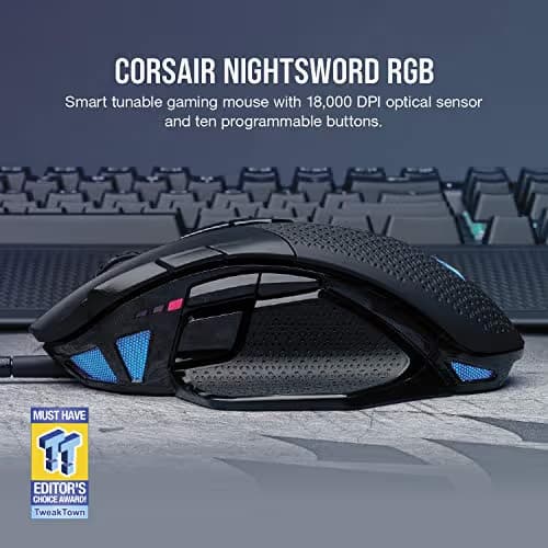 Corsair NIGHTSWORD RGB Wired Optical Mouse image