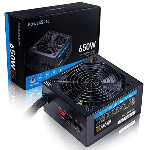 PowerSpec PS 650BSM Black 650W Semi-Modular 80+ Bronze Certified image