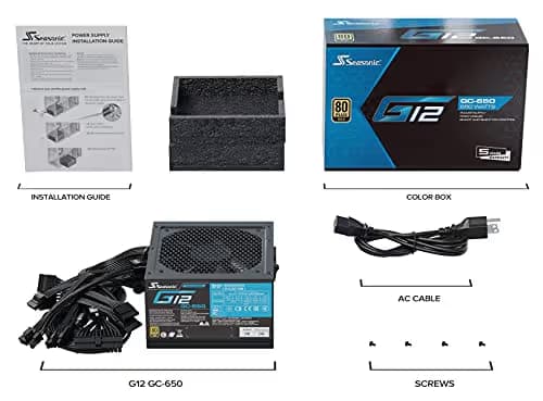 SeaSonic G12 GC Black / Blue 650W Non-Modular 80+ Gold image