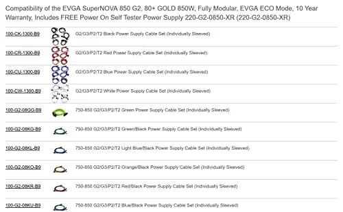 EVGA SuperNOVA 850 G2 ATX 850W 80+ Gold Certified Fully Modular image