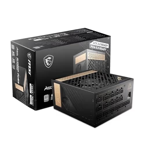 MSI MEG Ai1000P PCIE5 Black / Copper ATX 1000W Fully Modular 80+ Platinum Certified image