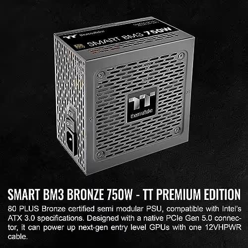 Thermaltake Smart BM3 Black ATX 750W Semi-Modular 80+ Bronze Certified image