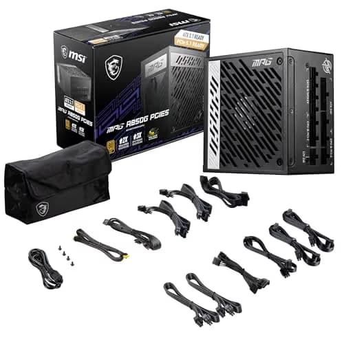 MSI MPG A850G PCIE5 Black 850W Fully Modular 80+ Gold image