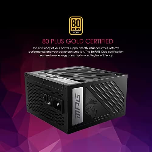MSI MPG A850G PCIE5 Black 850W Fully Modular 80+ Gold image