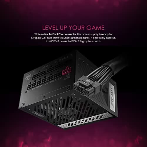 MSI MPG A850G PCIE5 Black 850W Fully Modular 80+ Gold image