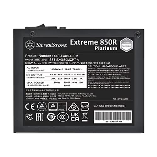 Silverstone Extreme 850R Black SFX 850W Fully Modular 80+ Platinum image