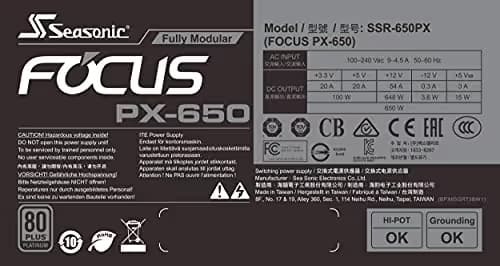 SeaSonic FOCUS 650W Fully Modular 80+ Platinum Certified image