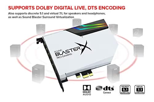 Creative Labs Sound BlasterX AE-5 Pure 32-bit 384 kHz PCIe x1 5.1 Channel image