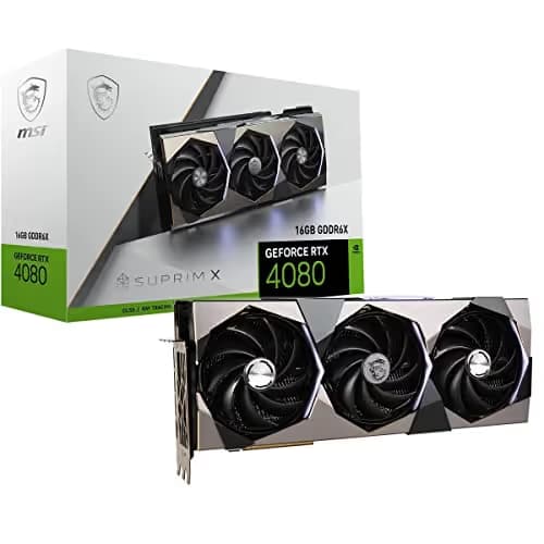 MSI SUPRIM X GeForce RTX 4080 16GB GDDR6X Black main image
