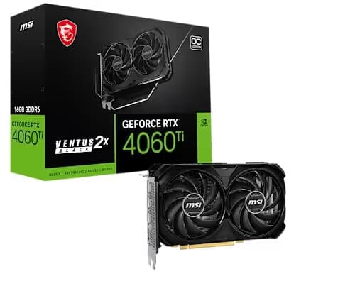 MSI GeForce RTX 4060 Ti VENTUS 2X BLACK 16G OC GDDR6 image