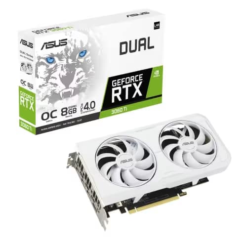 Asus DUAL OC GeForce RTX 3060 Ti 8GB GDDR6X White image
