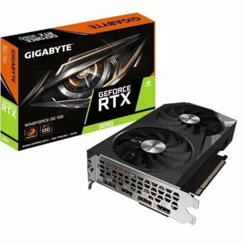 Gigabyte WINDFORCE OC GeForce RTX 3060 12GB 12GB GDDR6 Black image