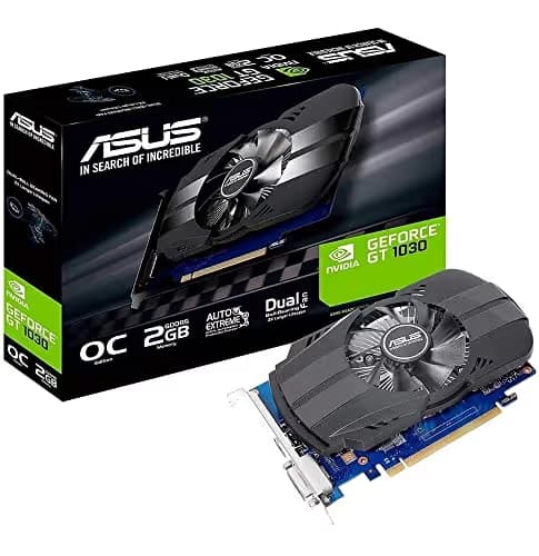 Asus Phoenix Fan OC GeForce GT 1030 2GB GDDR5 Black / Blue image